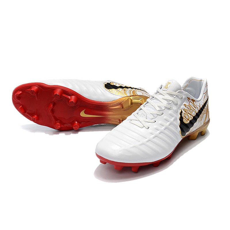 Nike Tiempo Legend VII FG Bílý Zlato Červené